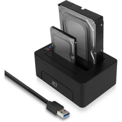 ACT Stacja dysków do przechowywania - Czarny USB 3.2 Gen1 ACT Stacja dysków do przechowywania - Czarny USB 3.2 Gen1