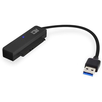 ACT USB 3.2 Gen1 naar SATA-adapter 2,5" - Zwart ACT USB 3.2 Gen1 naar SATA-adapter 2,5" - Zwart
