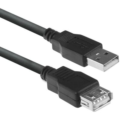 ACT USB 2.0 Verlängerungskabel - 1,8m - Schwarz ACT USB 2.0 Verlängerungskabel - 1,8m - Schwarz