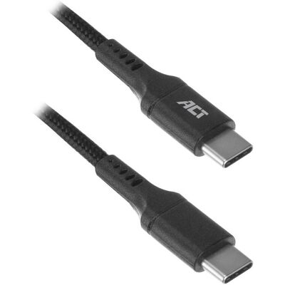 Câble USB-C 1m ACT - 60W USB-C à USB-C - Publicité Câble USB-C 1m ACT - 60W USB-C à USB-C - Publicité