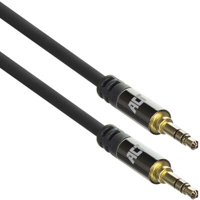ACT 3 Meter Hochwertiges Stereo-Audiokabel - Schwarz ACT 3 Meter Hochwertiges Stereo-Audiokabel - Schwarz