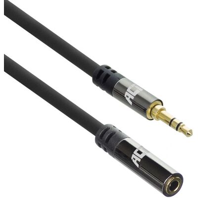 ACT AC3617 Hochwertiges 3,5mm Audioverlängerungskabel - Schwarz ACT AC3617 Hochwertiges 3,5mm Audioverlängerungskabel - Schwarz