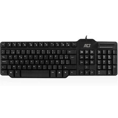ACT ACT5475 Bluetooth Tastatur - Schwarz - Office USB - Smart Card Reader ACT ACT5475 Bluetooth Tastatur - Schwarz - Office USB - Smart Card Reader