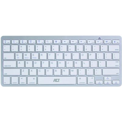 ACT ACT5605 Draadloze Toetsenbord - Bluetooth, Wit, Multi-Systeem ACT ACT5605 Draadloze Toetsenbord - Bluetooth, Wit, Multi-Systeem