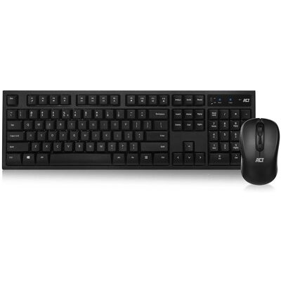 Kit de Teclado y Ratón Inalámbricos ACT AC5700 - QWERTY US Negro Kit de Teclado y Ratón Inalámbricos ACT AC5700 - QWERTY US Negro