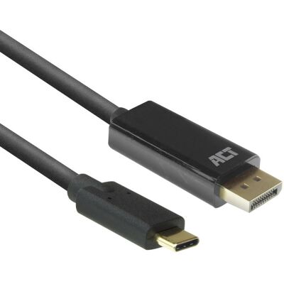 ACT USB-C auf DisplayPort Adapterkabel - 4K @ 60Hz - 2m Schwarz ACT USB-C auf DisplayPort Adapterkabel - 4K @ 60Hz - 2m Schwarz