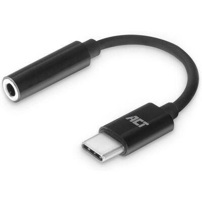ACT AC7380 USB-C Audio-Kabel - 0,11 m - Schwarz - Audio Typ-C Adapter ACT AC7380 USB-C Audio-Kabel - 0,11 m - Schwarz - Audio Typ-C Adapter