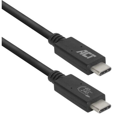 Kabel USB-C ACT - USB4 40Gbps - 0,8m - Czarny Kabel USB-C ACT - USB4 40Gbps - 0,8m - Czarny