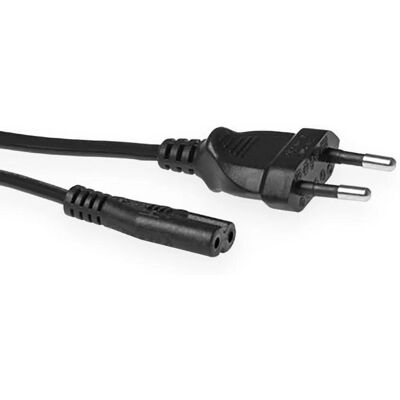 ACT Câble d'alimentation - 0,25m - Euro mâle à femelle C7 - Noir ACT Câble d'alimentation - 0,25m - Euro mâle à femelle C7 - Noir