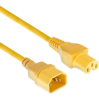 ACT AK5307 Stromkabel - C14 auf C15, Gelb, 1,2 m ACT AK5307 Stromkabel - C14 auf C15, Gelb, 1,2 m