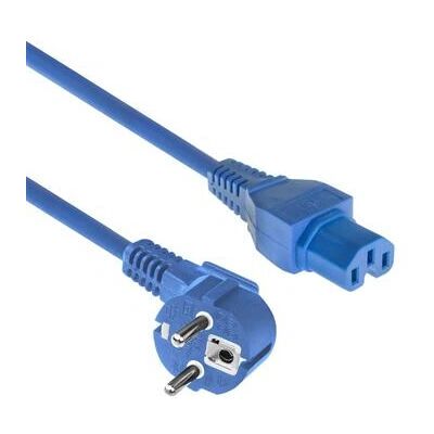 Câble d'alimentation ACT CEE7/7 à C15 Bleu 2m Câble d'alimentation ACT CEE7/7 à C15 Bleu 2m
