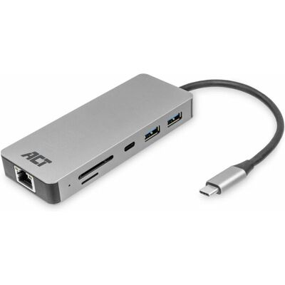 ACT Aluminium 4K USB-C Dockingstation - Dockingstation ACT Aluminium 4K USB-C Dockingstation - Dockingstation