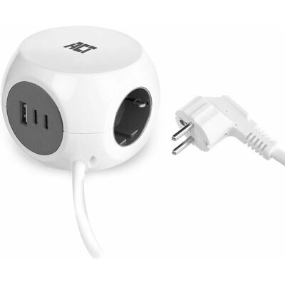 ACT Kubus Stekkerdoos met 3 Stopcontacten - Power Strip ACT Kubus Stekkerdoos met 3 Stopcontacten - Power Strip