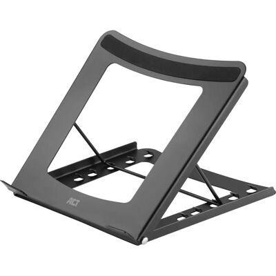 ACT Schwarzer Laptopständer - Unterstützt bis 15,6" Ergonomisch Faltbar ACT Schwarzer Laptopständer - Unterstützt bis 15,6" Ergonomisch Faltbar