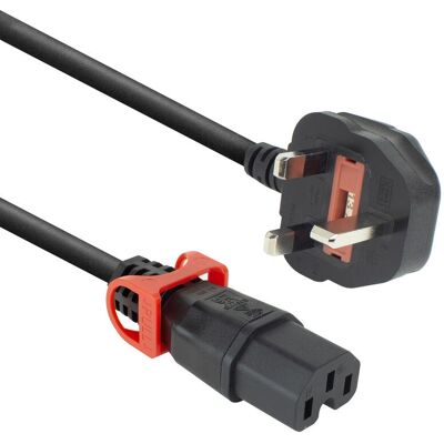 Câble d'alimentation ACT C15 IEC Lock+ UK - Noir 2m Câble d'alimentation ACT C15 IEC Lock+ UK - Noir 2m