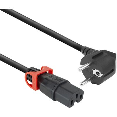 ACT Stromkabel CEE 7/7 - Winkelstecker - C15 IEC Lock+ - Stromkabel ACT Stromkabel CEE 7/7 - Winkelstecker - C15 IEC Lock+ - Stromkabel