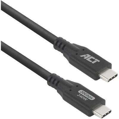 ACT USB4 20Gbps Kabel USB-C - 0,5m - Czarny - USB Type-C ACT USB4 20Gbps Kabel USB-C - 0,5m - Czarny - USB Type-C
