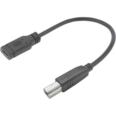 ACT AC7462 USB Kabel Adapter - USB-C naar USB-B 2.0 - 20cm ACT AC7462 USB Kabel Adapter - USB-C naar USB-B 2.0 - 20cm