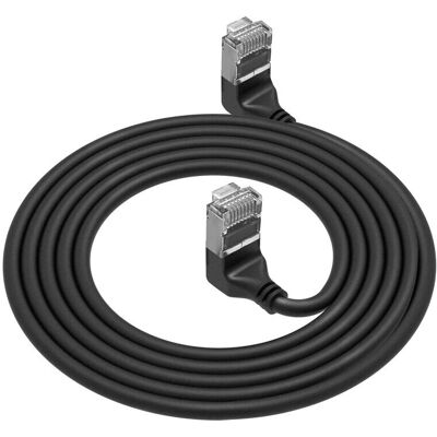 ACT DA6952 Netzwerkkabel - Slimline, 90° RJ45, Schwarz - Cat6a ACT DA6952 Netzwerkkabel - Slimline, 90° RJ45, Schwarz - Cat6a