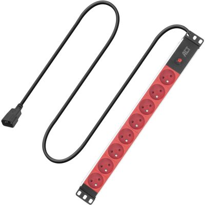 ACT PD3155 Strömkabel - 8 uttag 3m Svart/Röd ACT PD3155 Strömkabel - 8 uttag 3m Svart/Röd
