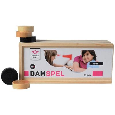Longfield Games 180101 Holz-Dam Steine - Brettspielteile Longfield Games 180101 Holz-Dam Steine - Brettspielteile