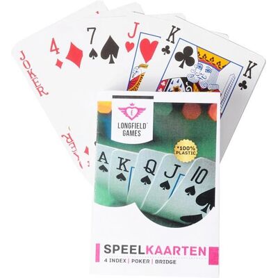 Longfield Games 390111 Plastic Speelkaarten - 54 kaarten Longfield Games 390111 Plastic Speelkaarten - 54 kaarten