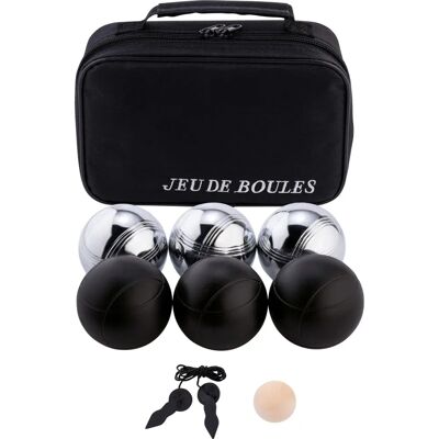 Zestaw bocce Buffalo czarny i srebrny - Metal, 6 sztuki Zestaw bocce Buffalo czarny i srebrny - Metal, 6 sztuki