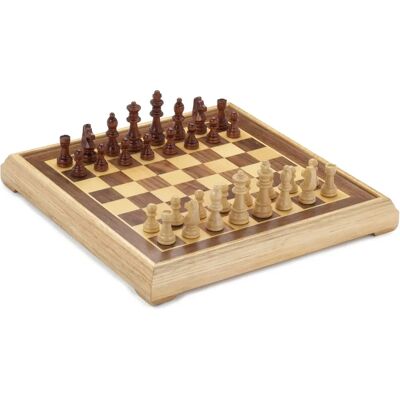 Jeu d'Échecs Pliant de Luxe Engelhart - Plateau en Bois 30cm - Publicité Jeu d'Échecs Pliant de Luxe Engelhart - Plateau en Bois 30cm - Publicité