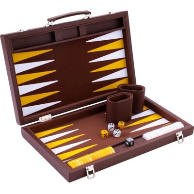 Engelhart Luxe Backgammon - 15 Inch - Bruin Engelhart Luxe Backgammon - 15 Inch - Bruin