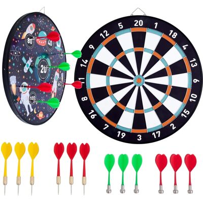 Longfield Darts Magnetische Dartscheibe doppelseitig - Space Longfield Darts Magnetische Dartscheibe doppelseitig - Space