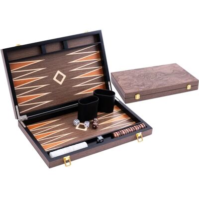 Engelhart 250546 Walnoot Backgammon Set - Luxe Bordspel Engelhart 250546 Walnoot Backgammon Set - Luxe Bordspel