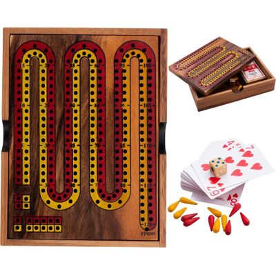 Ensemble de Cribbage Engelhart - Bois, 22x17cm - Jeu de Société - Publicité Ensemble de Cribbage Engelhart - Bois, 22x17cm - Jeu de Société - Publicité