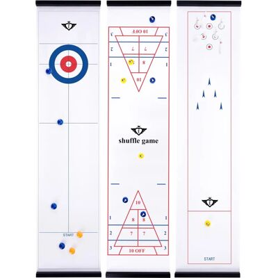 Engelhart Model 340505 3-in-1 Spelset - Curling, Shuffleboard, Bowling Engelhart Model 340505 3-in-1 Spelset - Curling, Shuffleboard, Bowling