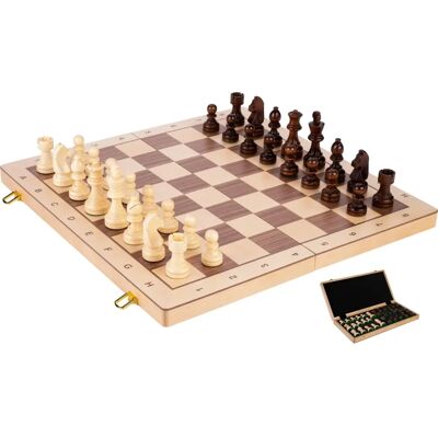 Jeu d'échecs Longfield en noyer et érable - 50 mm - Pliable - Publicité Jeu d'échecs Longfield en noyer et érable - 50 mm - Pliable - Publicité