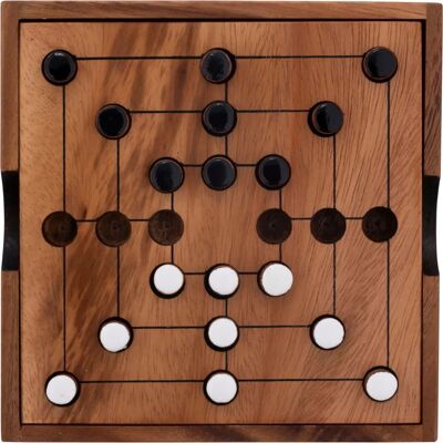 Matgames Jeu en bois - Marelle - Nine Men Morris - Jeu écologique - Ensemble de voyage - Publicité Matgames Jeu en bois - Marelle - Nine Men Morris - Jeu écologique - Ensemble de voyage - Publicité