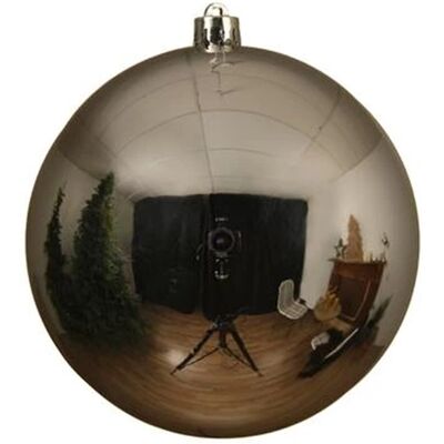 Kaemingk Grande Palla di Natale Argento Infrangibile - Decorazione Natalizia Kaemingk Grande Palla di Natale Argento Infrangibile - Decorazione Natalizia