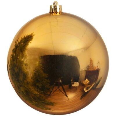 Kaemingk Hell Gold 20cm Unzerbrechliche Weihnachtskugel - Weihnachtstyp Kaemingk Hell Gold 20cm Unzerbrechliche Weihnachtskugel - Weihnachtstyp