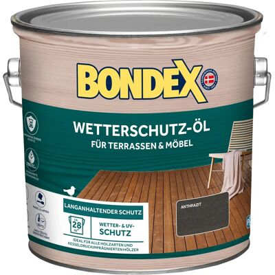 BONDEX - Wetterschutz-Öl - Grau - 2,5 L - Exterior Wood Oil BONDEX - Wetterschutz-Öl - Grau - 2,5 L - Exterior Wood Oil