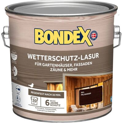 BONDEX Holzschutzlasur - Wetterschutzlasur - Semi Transparent - 2,5L - Braun - Außen BONDEX Holzschutzlasur - Wetterschutzlasur - Semi Transparent - 2,5L - Braun - Außen