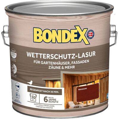 BONDEX Holzschutzlasur - Wetterschutzlasur - Braun (Mahagoni) - Außenprodukt BONDEX Holzschutzlasur - Wetterschutzlasur - Braun (Mahagoni) - Außenprodukt