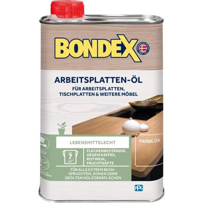 BONDEX Holzöl - Klar - Hochbelastbar für Arbeitsplatten BONDEX Holzöl - Klar - Hochbelastbar für Arbeitsplatten