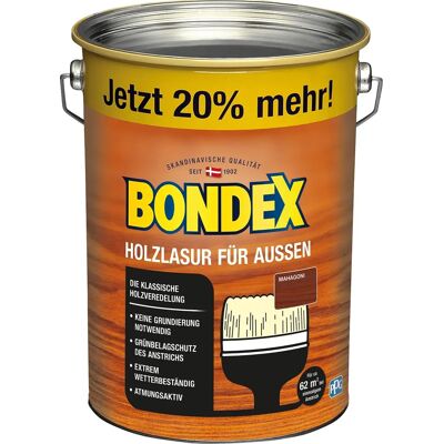 Bondex Holzlasur Außen - Wetterfest UV-beständig - 4,8L Bondex Holzlasur Außen - Wetterfest UV-beständig - 4,8L
