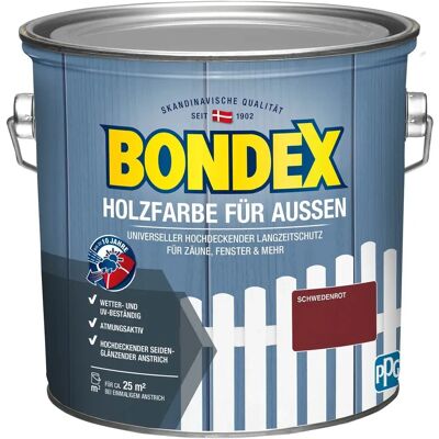 Peinture Bois BONDEX - Rouge - Protection Météo Jusqu'à 10 Ans - Publicité Peinture Bois BONDEX - Rouge - Protection Météo Jusqu'à 10 Ans - Publicité