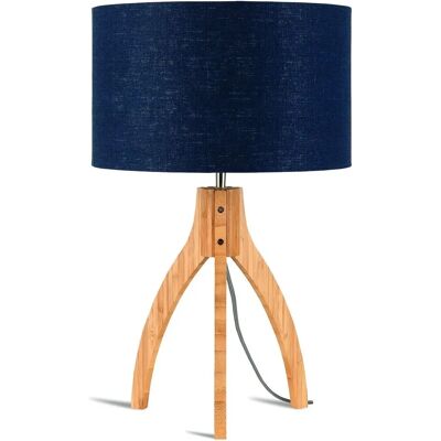 Lampe de table Annapurna en bambou et lin - Good & Mojo - Publicité Lampe de table Annapurna en bambou et lin - Good & Mojo - Publicité