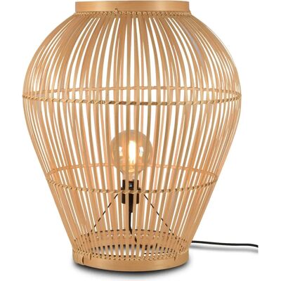 Lampada da terra Tuvalu in bambù di Good & Mojo - Naturale, Ø 60cm, H 70cm Lampada da terra Tuvalu in bambù di Good & Mojo - Naturale, Ø 60cm, H 70cm
