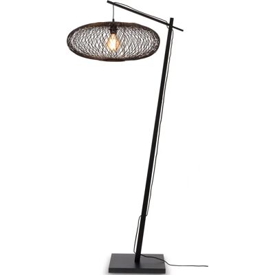 Good & Mojo Cango Stehlampe - Bambus, Rattan, 60cm Schirm Good & Mojo Cango Stehlampe - Bambus, Rattan, 60cm Schirm