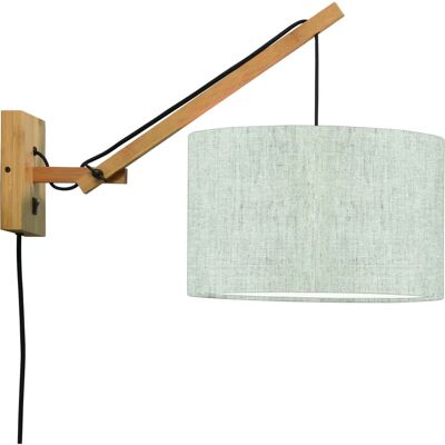 Good&mojo Andes Wandleuchte - Umweltfreundliches Bambus & Leinen - 32cm x 43cm Good&mojo Andes Wandleuchte - Umweltfreundliches Bambus & Leinen - 32cm x 43cm