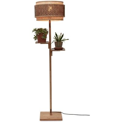 Lampadaire en bambou Good & Mojo avec étagères - Naturel et écologique - Publicité Lampadaire en bambou Good & Mojo avec étagères - Naturel et écologique - Publicité