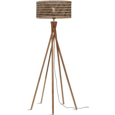 Good & Mojo Bambu Golvlampa - Naturlig/Sort - 146x50cm Java Good & Mojo Bambu Golvlampa - Naturlig/Sort - 146x50cm Java