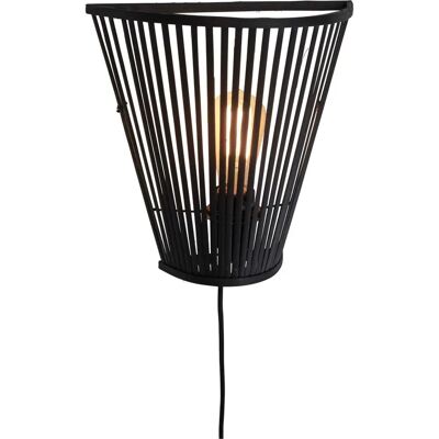 Applique Murale Merapi de Good&Mojo - Bambou Durable, Noir, 30cm - Publicité Applique Murale Merapi de Good&Mojo - Bambou Durable, Noir, 30cm - Publicité